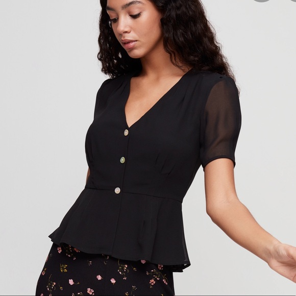 WILFRED BUTTON FRONT BLOUSE - Picture 3 of 3